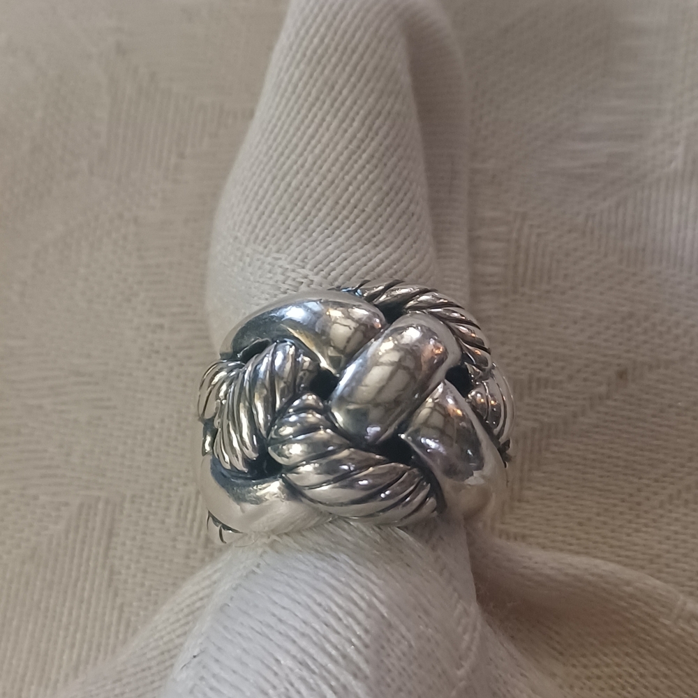 David Yurman Belmont Curb Chain Ring, SS, Size 6 - Picture 2 of 15